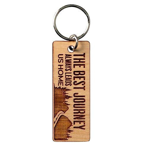 The Best Journey Wooden Keychain