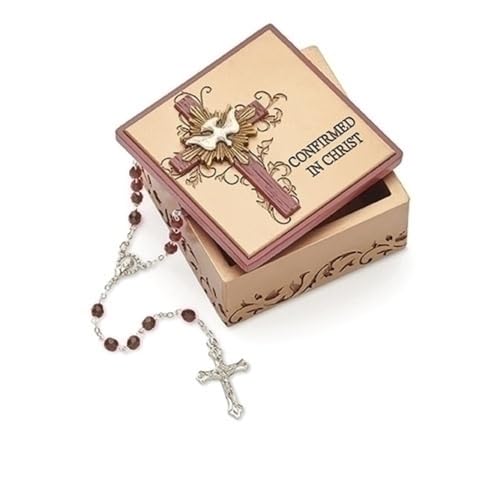 Confirmed in Christ Keepsake Box with Dove on Cross