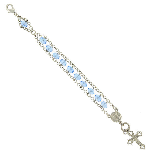Chain & Dangling Crucifix Bracelet