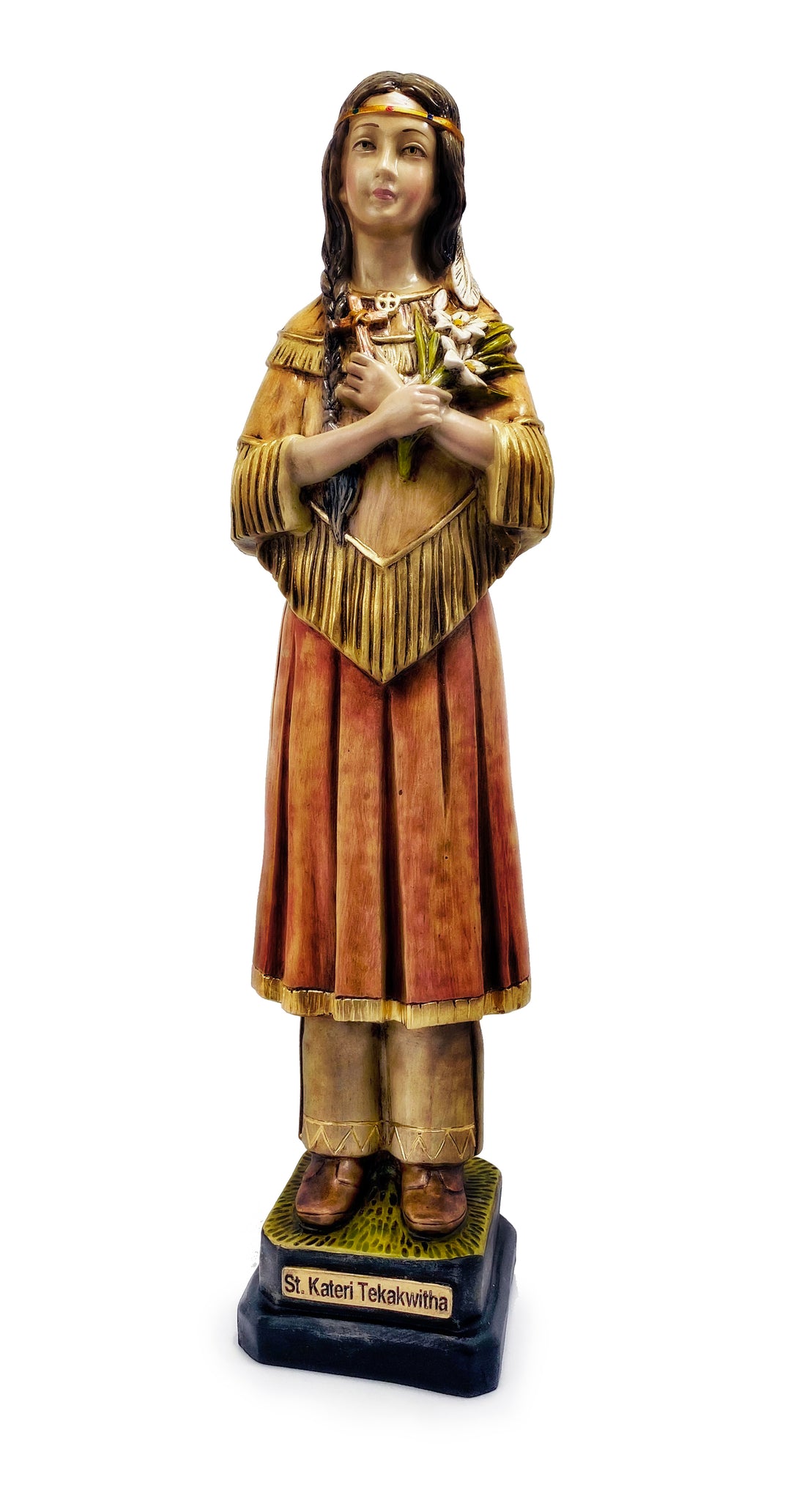 16" Handmade St. Kateri Tekakwitha Statue