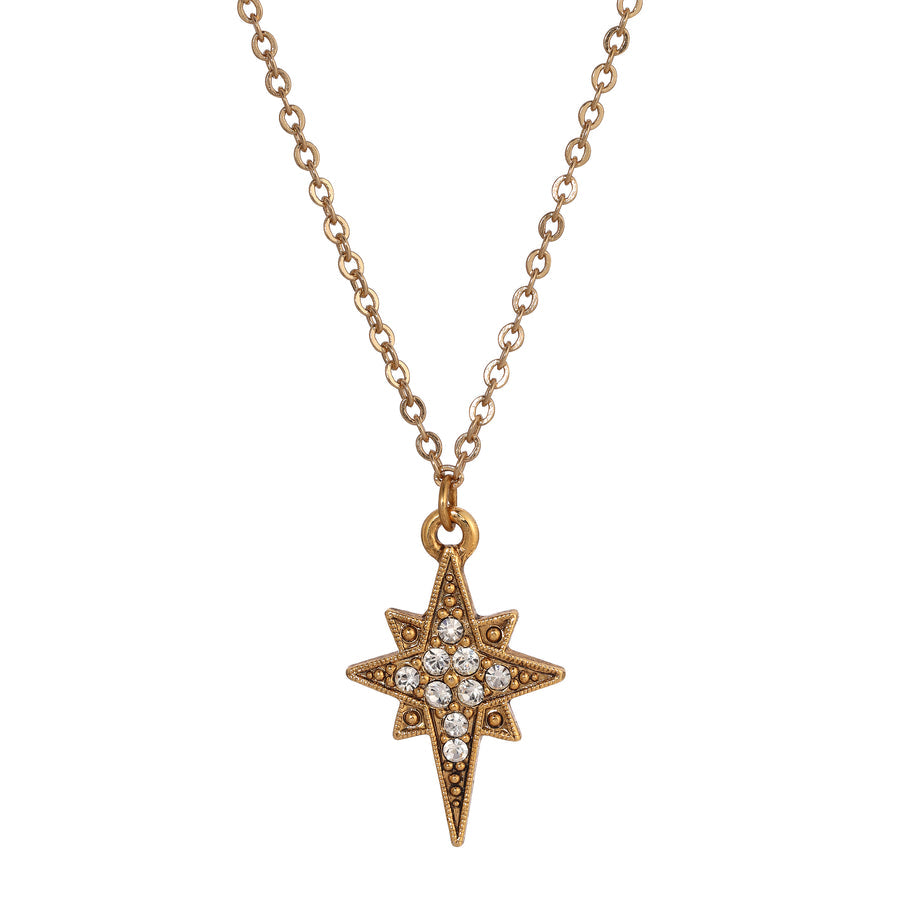 Star of Bethlehem Crystal Pendant Necklace