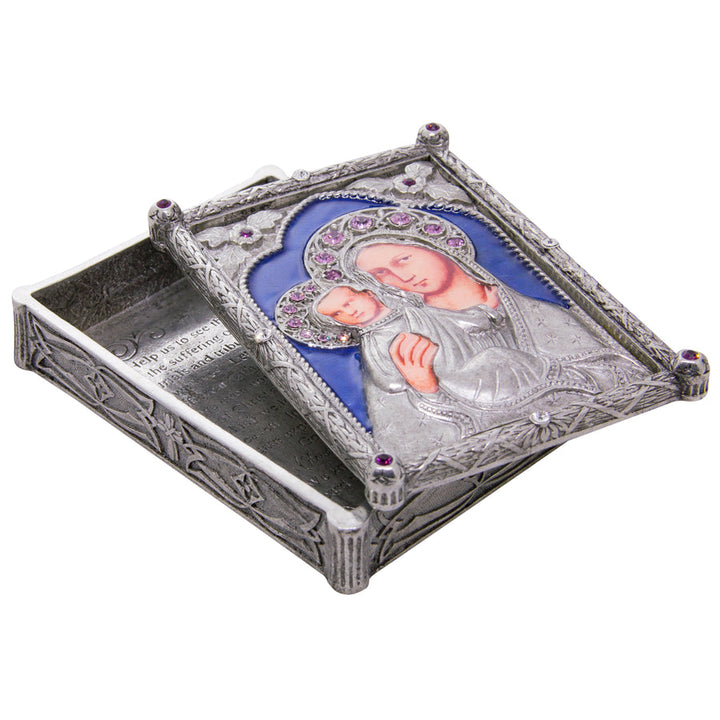 Sapphire Rosary Amethyst Crystal Box