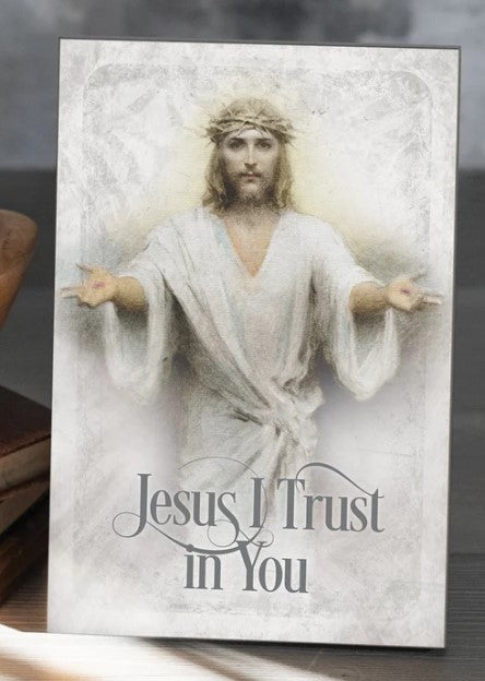 9" Jesus I Trust in You MDF Plaque