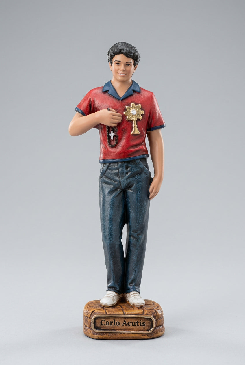 8.5" Saint Carlo Acutis Statue