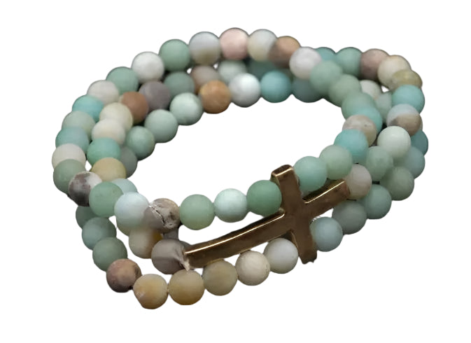 Amazonite Three Strand Bracelet