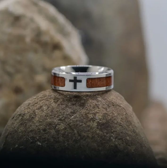 Wood Cross Ring