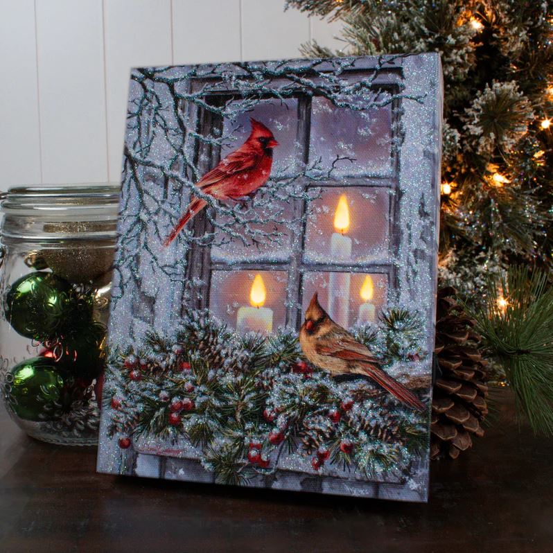 8"x6" Together For Christmas Lighted Tabletop Canvas