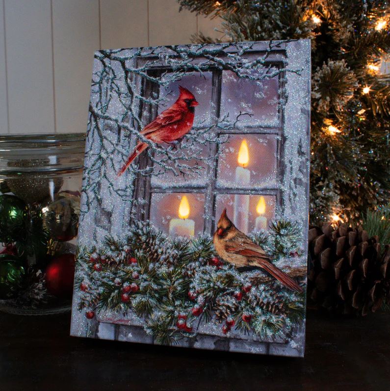 8"x6" Together For Christmas Lighted Tabletop Canvas