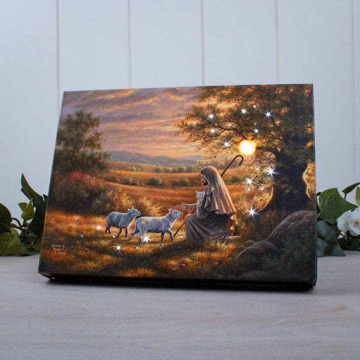 8"x6" Come Unto Me Lighted Tabletop Canvas