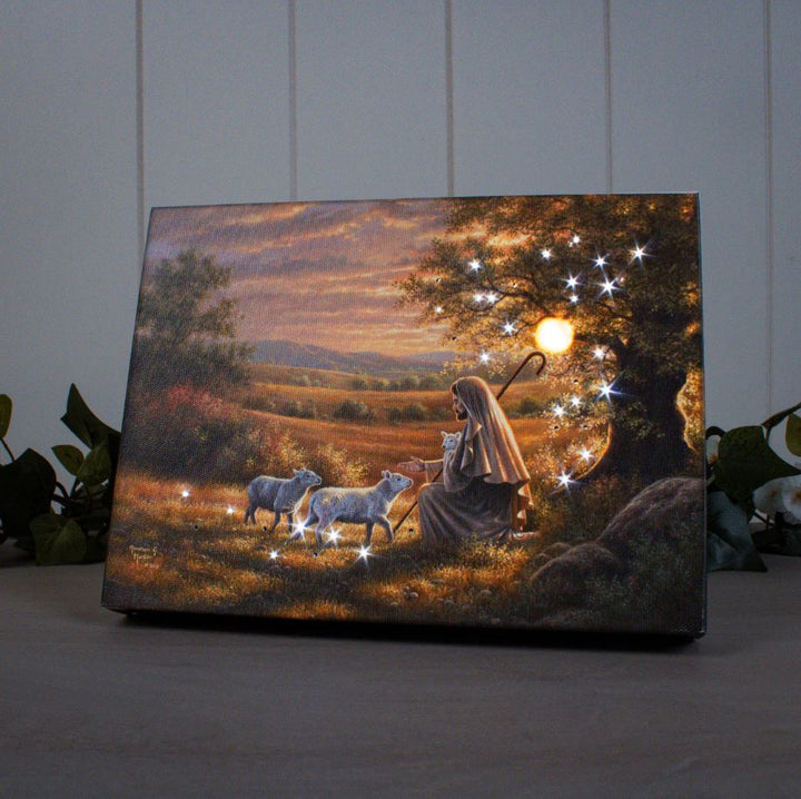 8"x6" Come Unto Me Lighted Tabletop Canvas