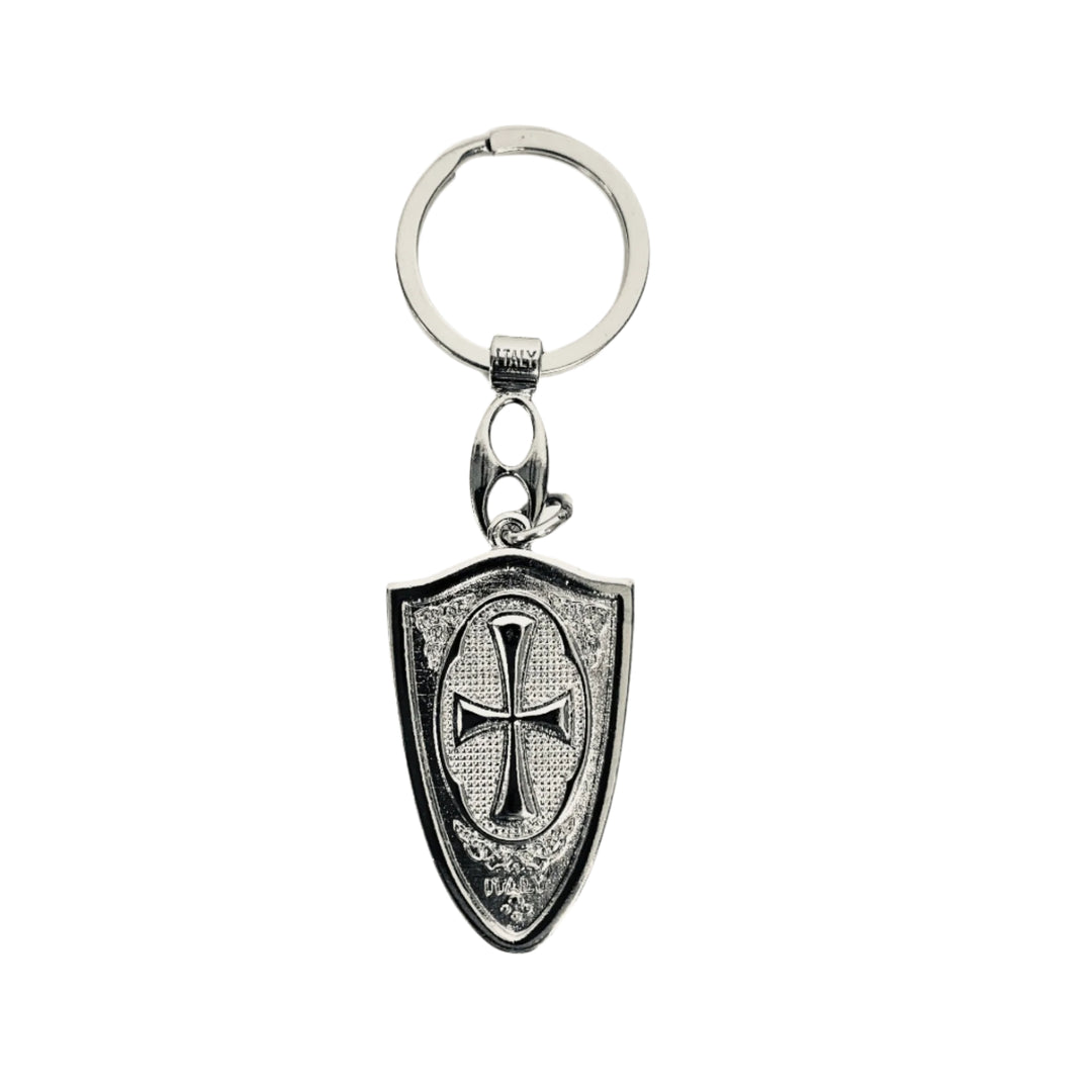 St. Michael Shield Keychain 2"x1"