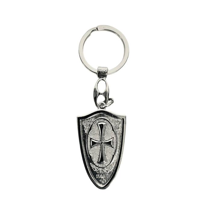 St. Michael Shield Keychain 2"x1"