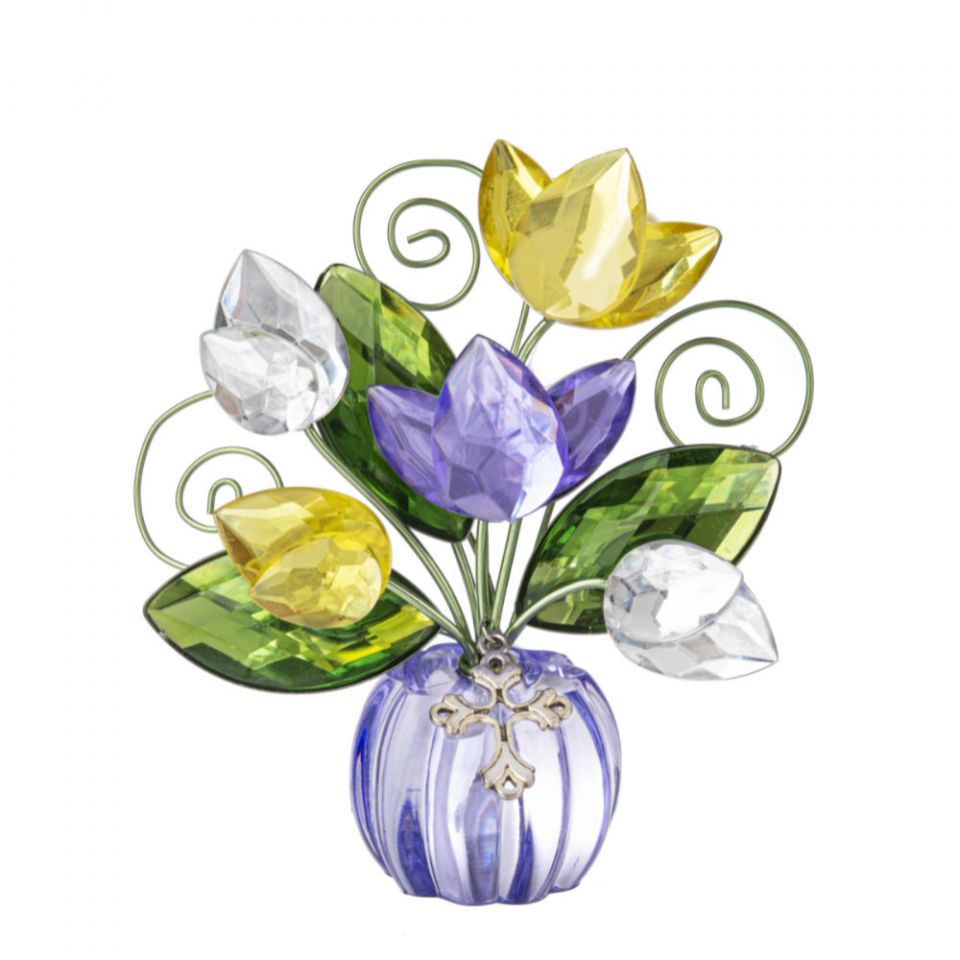 Sacred Cross Posy Pot