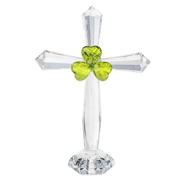 4.75" Standing Shamrock Cross