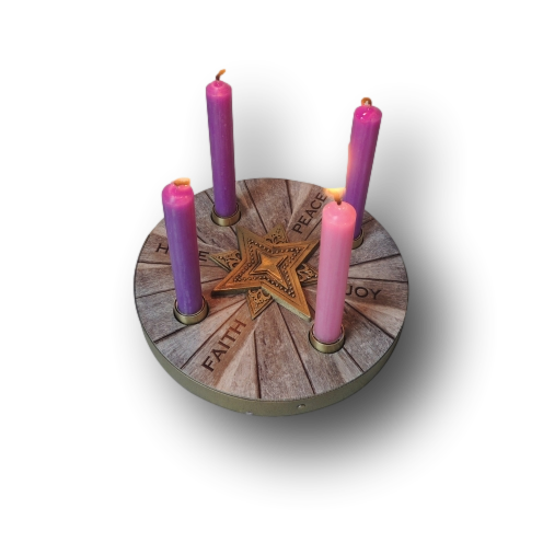 Hope, Peace, Faith, Joy Mini Advent Wreath