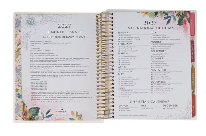 2027 Pray More Worry Less 18-Month Spiral Planner