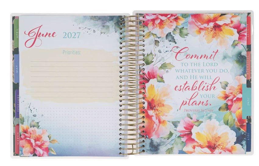 2027 Be Still and Know 18-Month Planner with Elastic Closure - Psalm 46:10
