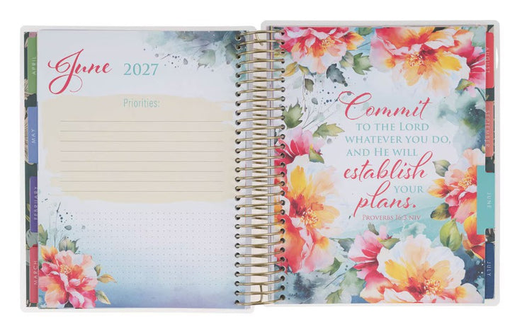 2027 Be Still and Know 18-Month Planner with Elastic Closure - Psalm 46:10
