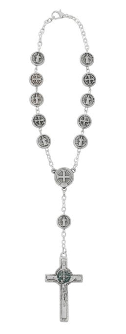 8mm Metal St. Benedict Auto Rosary