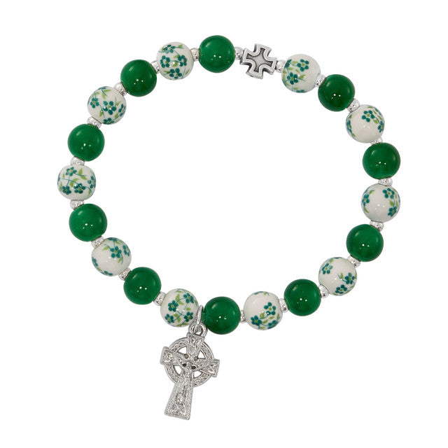 Green Irish Stretch Bracelet