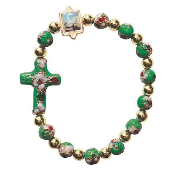 Cloisonné Our Lady of Fatima Bracelet