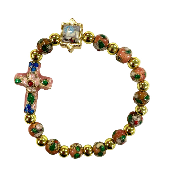 Cloisonné Our Lady of Fatima Bracelet