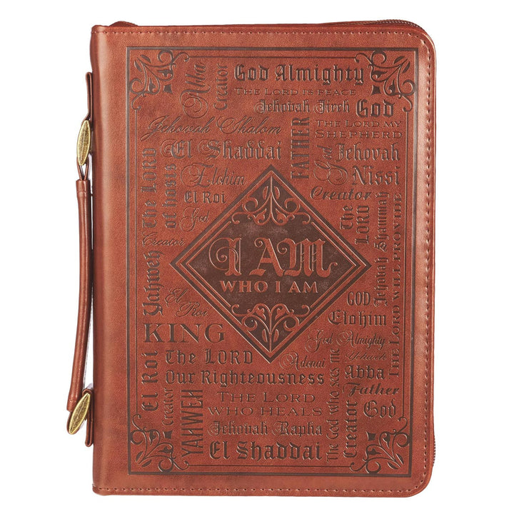 Names of God Brown Faux Leather Bible Cover