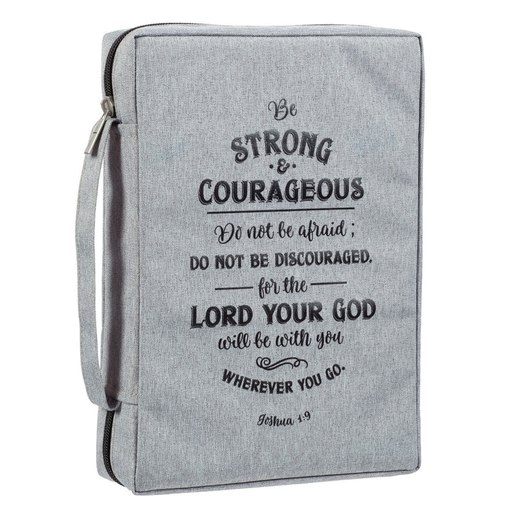 Strong and Courageous Poly-Canvas Bible Cover