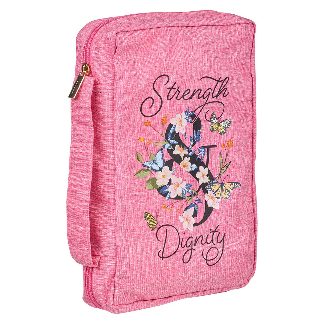 Strength and Dignity Pink Bible Cover