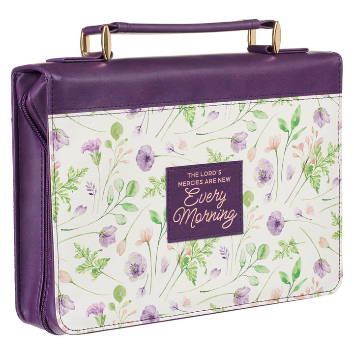 New Mercies Every Morning Purple Floral Fashion Bible Cover - Lamentations 3:22-23