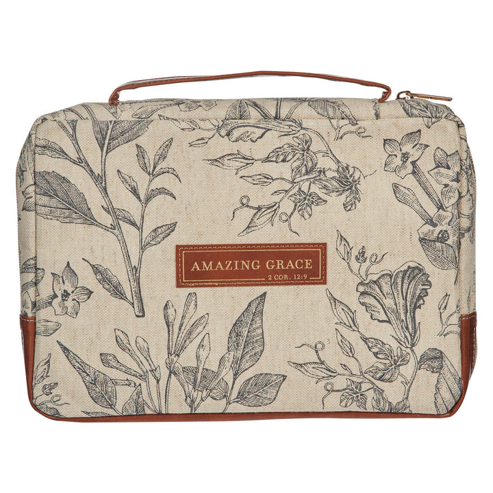 Amazing Grace Natural Canvas Bible Cover