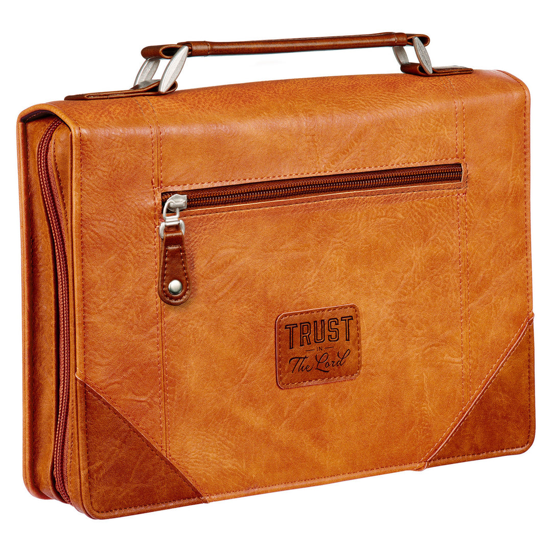 Trust in the Lord Tan and Honey-brown Classic Bible Cover