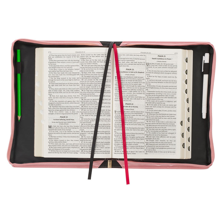 Plans Pink Bouquet Faux Leather Fashion Bible Cover - Jeremiah 29:11