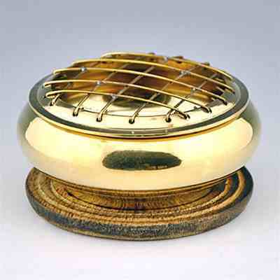 3" Brass Screen Charcoal Incense Burner