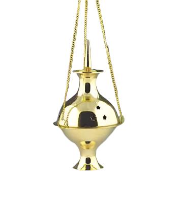 4.5" Brass Hanging Censer Burner