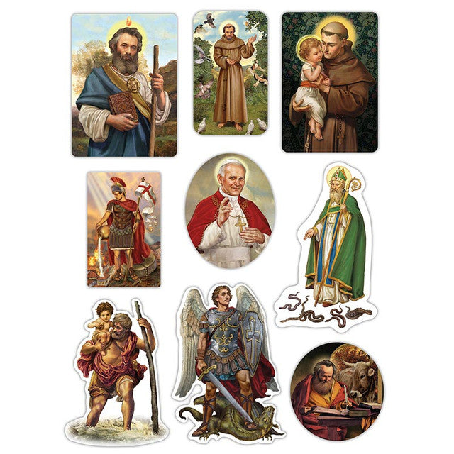 Saints for Boys Catholic Stickers