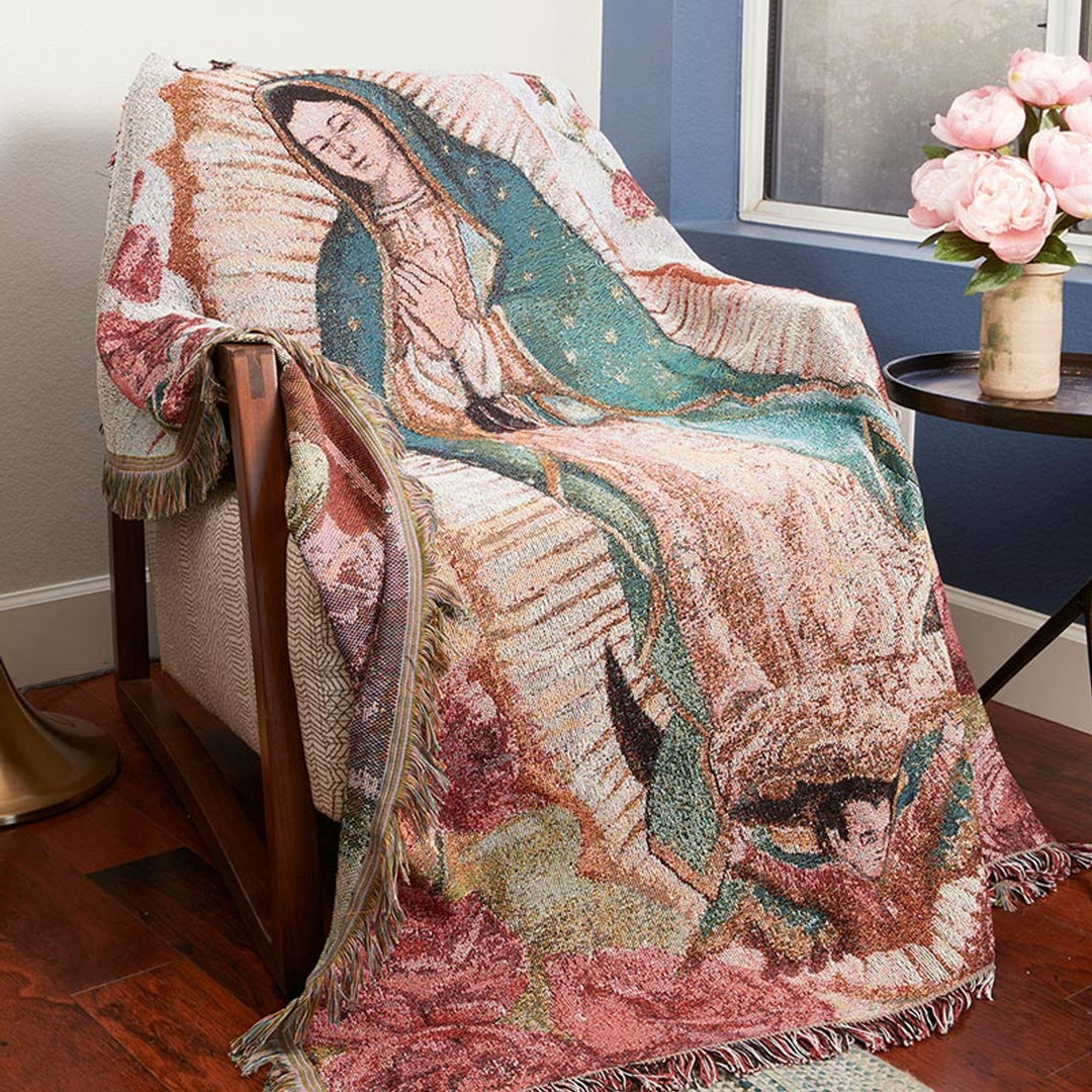 Our Lady of Guadalupe Tapestry Throw Blanket