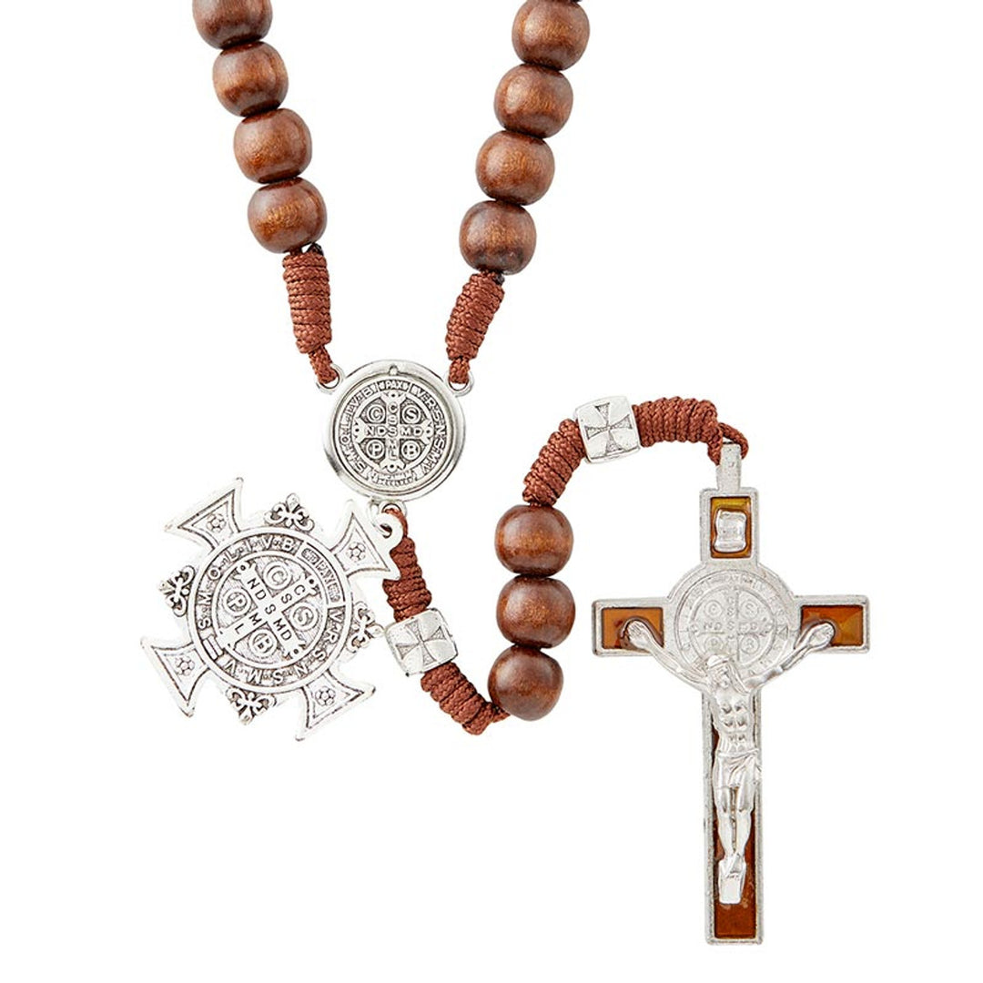 23" Brown St Benedict Paracord Rosary