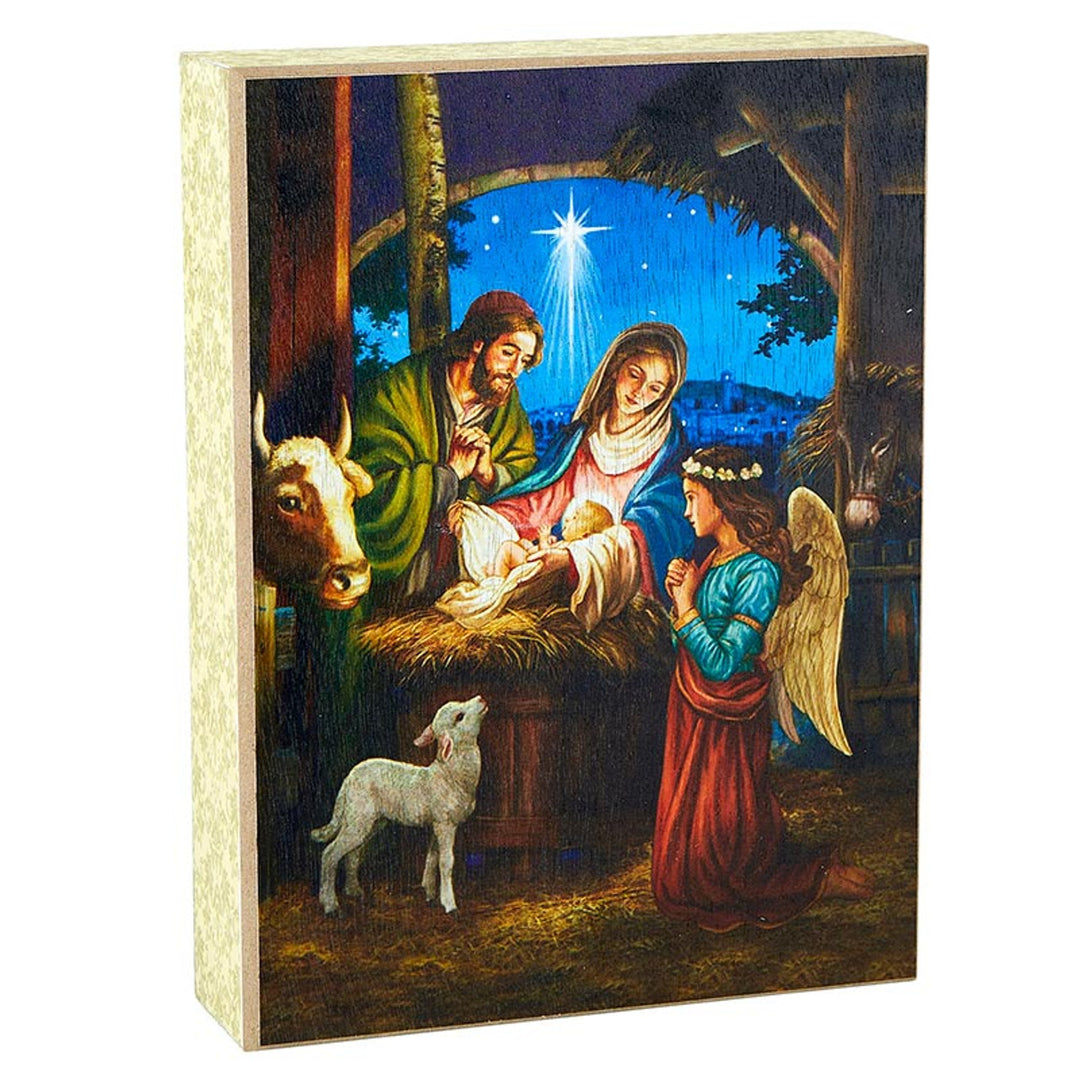 Holy Family Nativity Box Sign