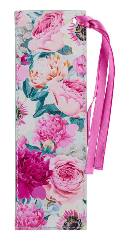 Nothing Will Be Impossible Mint Green Floral Faux Leather Bookmark - Matthew 17:20