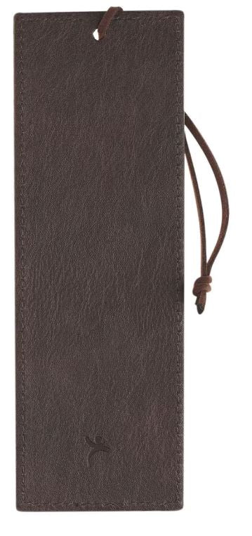 The Plans Cocoa Brown and Taupe Faux Leather Bookmark - Jeremiah 29:11
