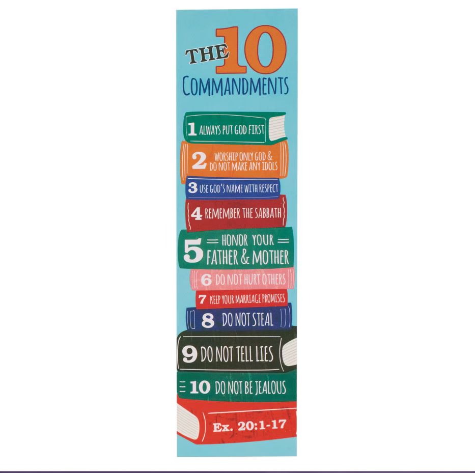 The Ten Commandments Sunday School/Teacher Bookmark Set - Exodus 20: 1-17