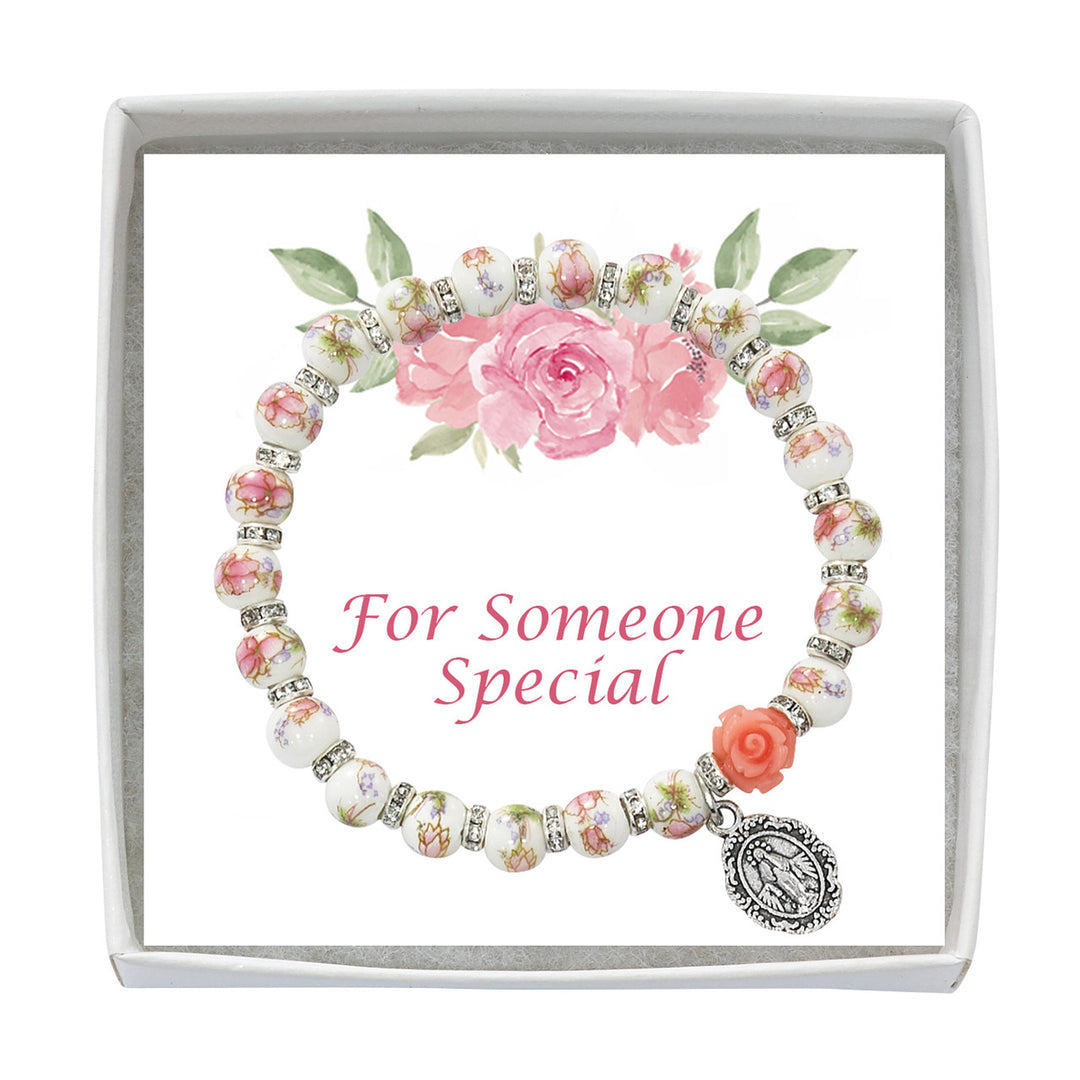 7mm Ceramic Flower Miraculous Bracelet