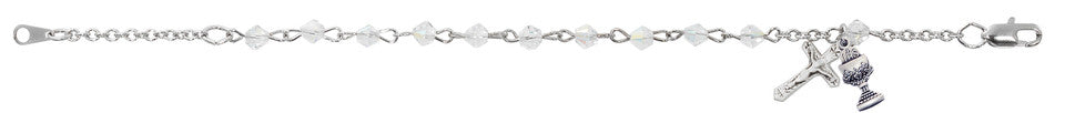 Sterling Silver Swarovski Crystal Bracelet With Chalice