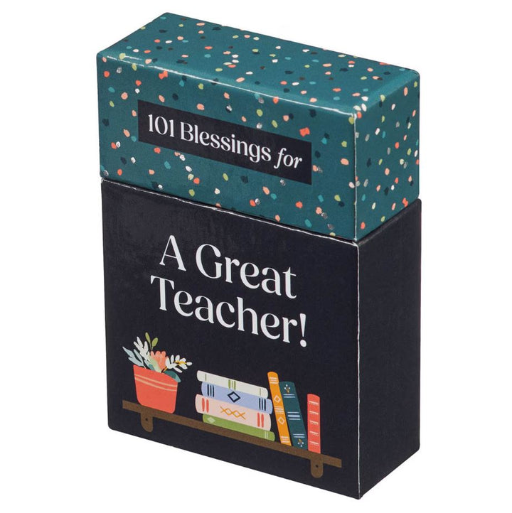 101 Blessings A Great Teacher Teal Confetti Box of Blessings