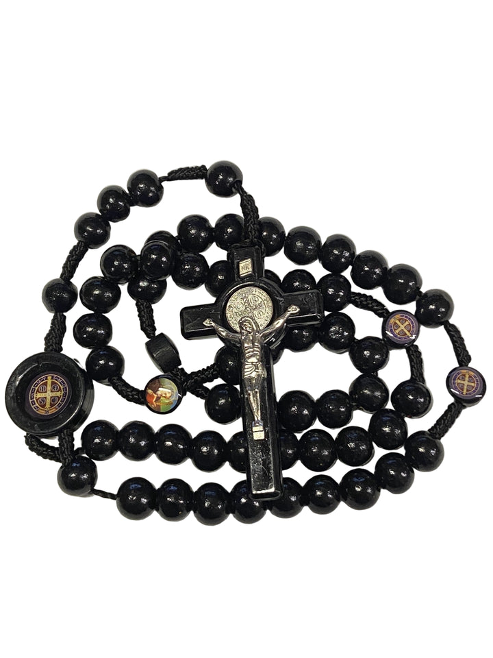 10MM St. Benedict Wooden Rosary