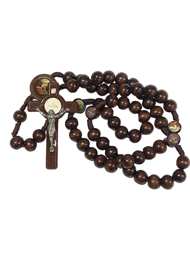 10MM St. Benedict Wooden Rosary