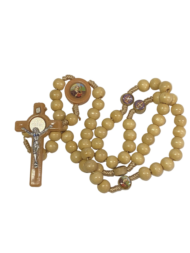 10MM St. Benedict Wooden Rosary
