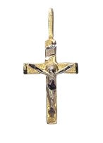 14KT Yellow Gold Small Crucifix Medal
