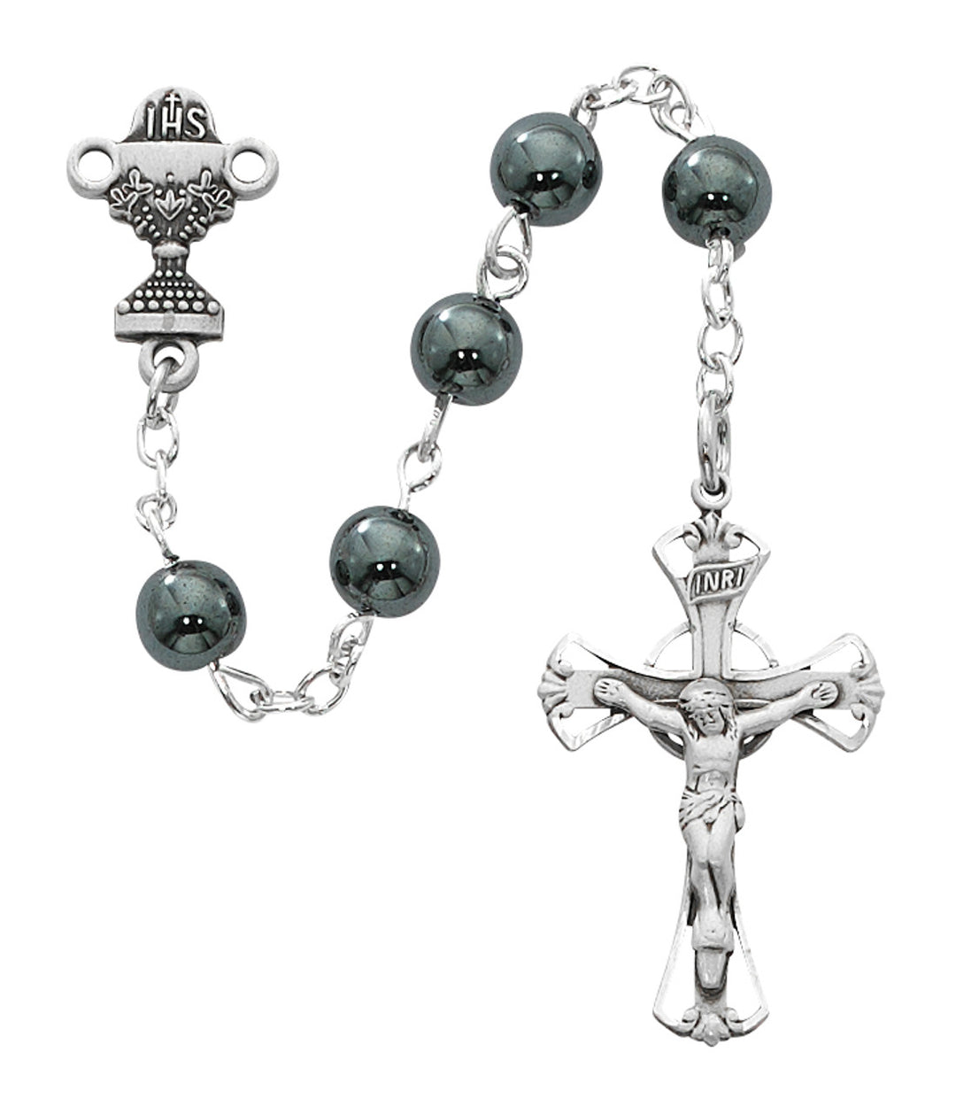 Genuine Hematite Communion Rosary